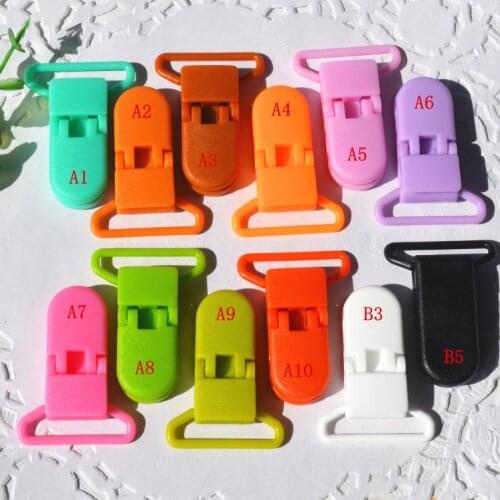 360PCS 25MM Fashion Baby Pacifier Clip Candy Colors Plastic Clip Pacify Soother Clips Plastic Safety Clip Multi Colors For Baby
