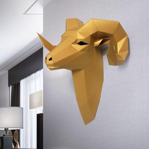 3D Goat Animal Paper Model Toy Home Decor Living Room Decor DIY Paper Craft Model Party Gift