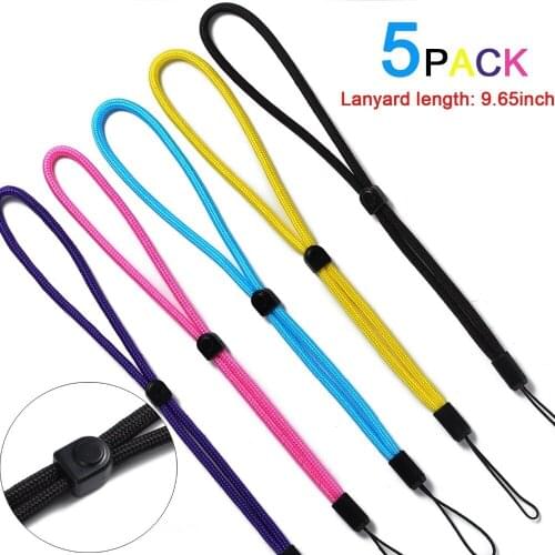 5 Pack Nylon Color long Lanyards for USB Flash Drive Cell Phone Key ipod Mp3 mp4 ID card badge and other Small Electronic Device
