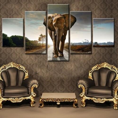 5 Piece Fantasy Art HD Skeleton Skull Picture Doom Eternal Game Poster Artwork Canvas Paintings Wall Art for Home Decor