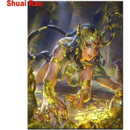 5d full drill diy diamond painting domineering Egypt queen,3d cross stitch square diamond embroidery rhinestones home decor art