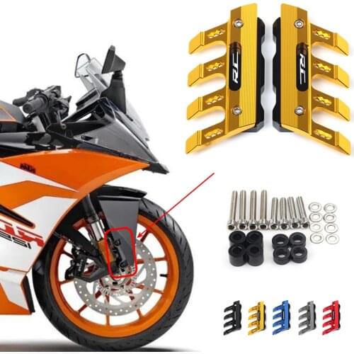 For KTM RC RC125 RC200 RC390 125 200 390 Motorcycle CNC Accessories Mudguard Side Protection Block Front Fender Anti-Fall Slider