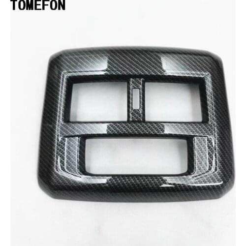 TOMEFON Car Styling For Volkswagen VW Atlas Teramont 2017 2018 Auto Interior Armrest Box Rear Air Condition Vent Cover Trim