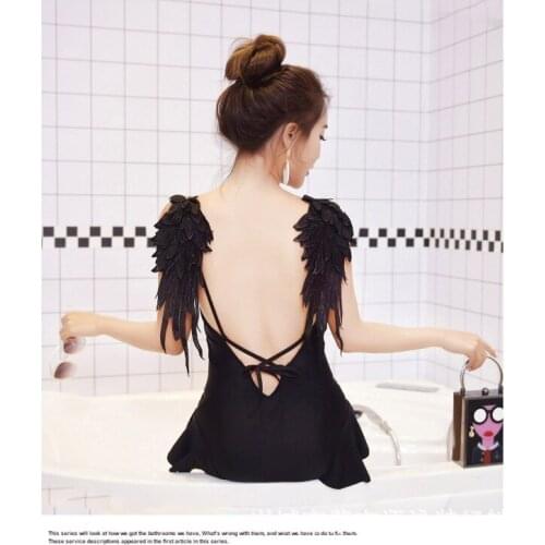 Wings One Piece Swimsuit 2017 Swim Skirt Swimwear Plus Size Bathing Suit Brazilian Women Swimming Wear Push Up Vintage Monokini