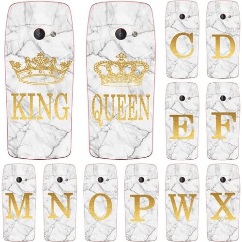 Phone Case For Nokia 210 105 220 4G 230 2019 2017 White Marble Golden English Letter Fashion Name Back Cover Shell