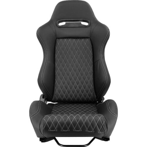 Black PVC Carbon Look With Double Slider And Single Adjustor For Automobile Car Use Sports Racing Seat