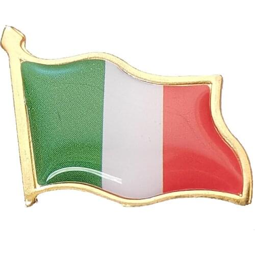 Italy Flag Brooches Badge Lapel Enamel Pins Brooch Backpack/Hat/Tie