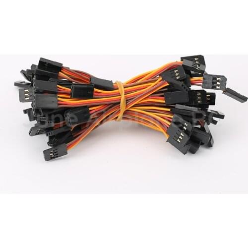 10pcs 7cm/10cm/15cm/30cm 26AWG RC servo extension Lead wire cable for Futaba JR male to male plug cables wiring