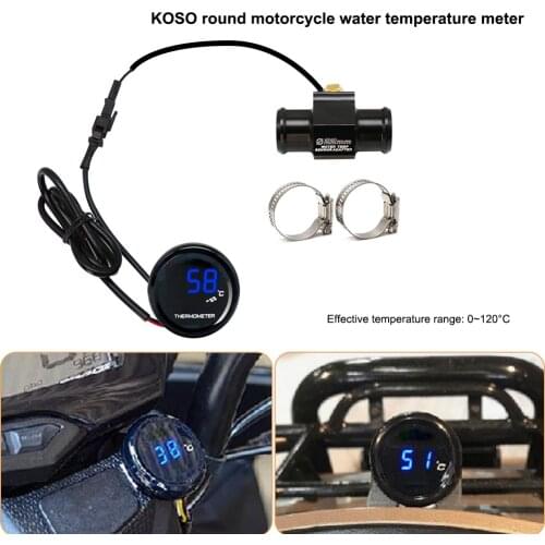 Motorcycle KOSO Water Temperature Mini Meter For XMAX250 300 NMAX CB 400 CB500X Sensor Water Temp Adapter Scooter And Racing