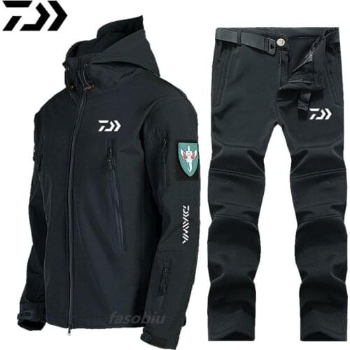 2021 Autumn Winter DAIWA Fishing Clothing Waterproof Windproof Warm Clothes Man Outdoor Fishing Jackets Softshell Fishing Suit