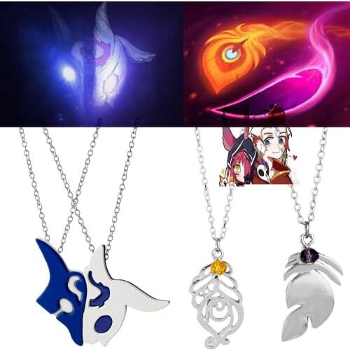 League Legends LOL Kindred Eternal Hunters XAYAH and RAKAN Couples Necklaces Women men Accessories Lover Gift