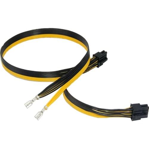 PCI-E PCIe PCI Express Dual PCI e 8pin 6+2pin BTC Mining Graphics Card Modular PSU Power Supply Cables for DELL 1950 2950 PE6850