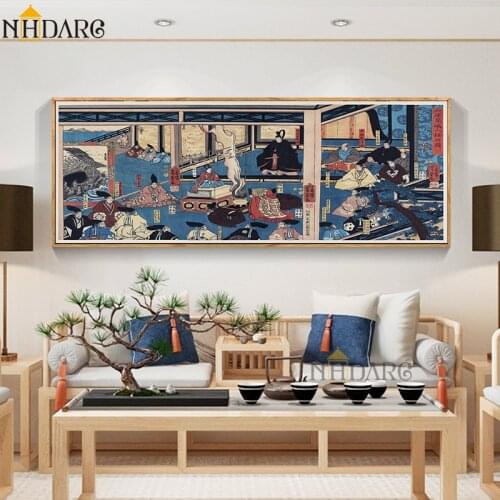 Japanese Style Canvas Print Painting Poster Wall Pictures for Living Room Japanese Restaurant Decoration Giclee Print