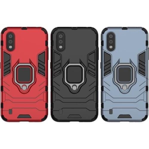 Shockproof Armor Case For Samsung A01 Cases Ring Stand Bumper Phone Back Cove For Samsung Galaxy A01 GalaxyA01 A 01 A015 5.7inch