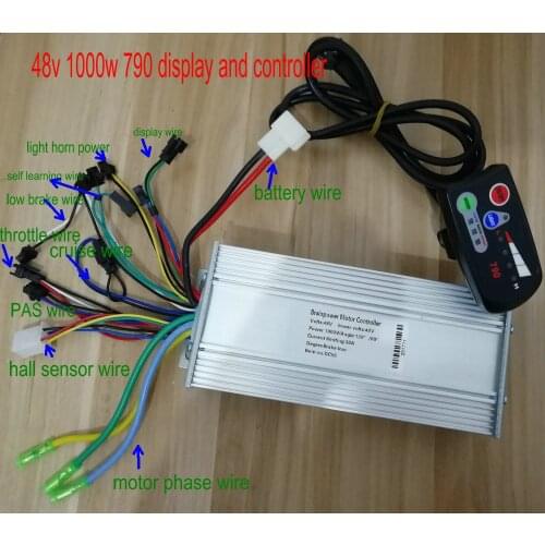 36v48v800w1000w Controller&Display 790 Control Panel With Light Switch&Battery Level Indicator Electric Bike Scooter MTB Parts