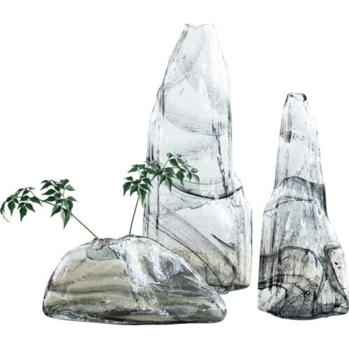 Rockery Glass vase decorations Flower arrangement is an art that Transparent vase decoration home nordic decoration home gift
