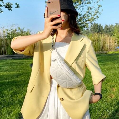 Messenger bag 2020 Small Solid Color Waist Packs Women Fashion Summer shoulder Bags woemn Fashion Phone Purses Chain Waist bag