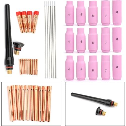Areyourshop 37pcs TIG Welding Torch 17/18/26 Wear Parts Set Tool Accessories