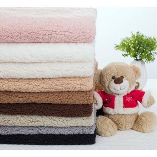 Warmer Cotton Lamb Wool Fabrics Handmade Sewing Clothes Coat Blanket Dolls Soft Lamb Velvet Fabric DIY Lining Background Cloth