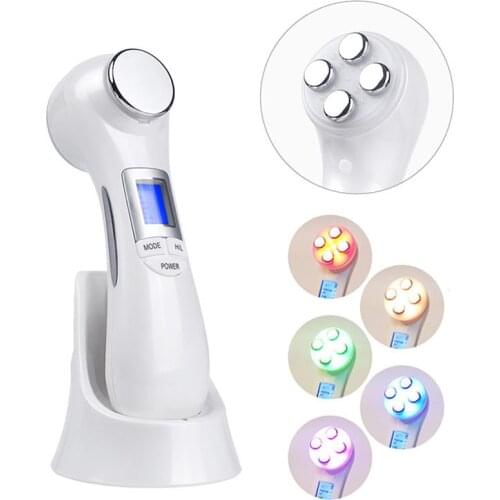 KOLI Face skin care machine rf skin rejuvenation EMS ultrasonic facial machine portable led light therapy for wrinkle remova