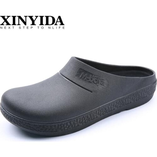 High Quality EVA Non-slip Waterproof Oil-proof Kitchen Chef Shoes Master Cook Hotel Restaurant Work Shoes Slippers Flat Sandals