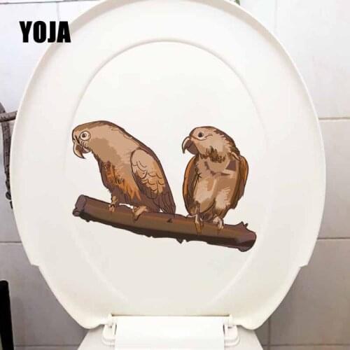 YOJA 23.1X14CM Wall Sticker Mural Cartoon Hand Painted Owl Bedroom Home Decor Toilet Seat Decal T5-0615