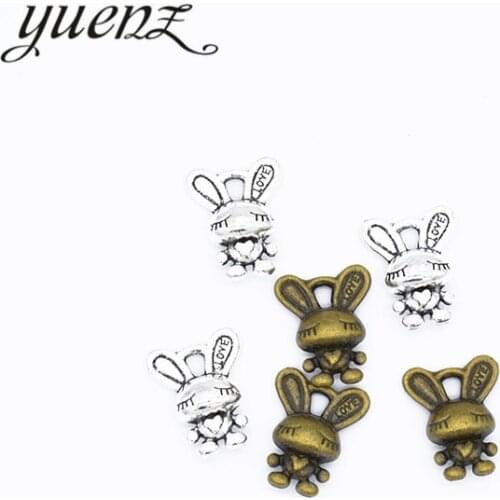 YuenZ 10 pcs Antique silver color charms animal rabbit Zinc alloy Jewelry DIY Charms Pendant Necklace, earring Bracelet D9297