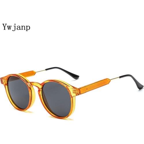 Ywjanp 2018 New Sunglasses Women Brand design High quality vintage round Sun glasses Big box tourist Driving female Glasses