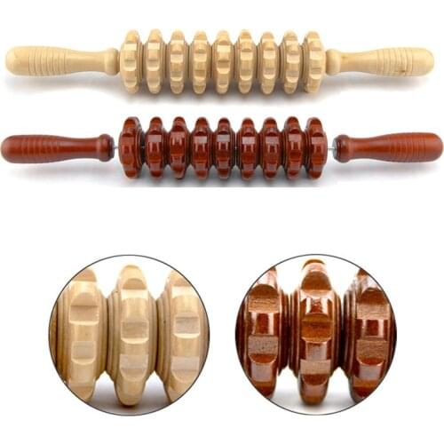 Health Useful Facial Full Body Muscle Massager Wood Roller Stick Trigger Point Recovery Tool Deep Relax Gear Massage Stick