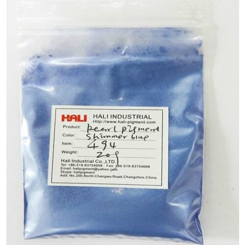 Pearl pigment, pearlescent pigment, mica powder pigment,nail powder, item:494, color:shimmer blue, 20 gram a lot, free shipping