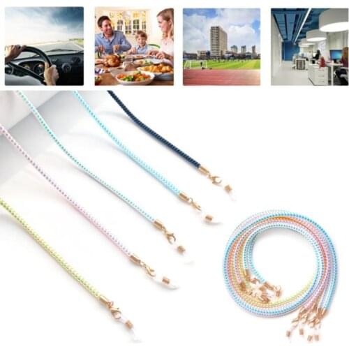 1pc TPU Elastic Mask Lanyard Mask Hanging Rope Glasses Face Mask Holder Disposable Mask Rope Colorful Adjustable Hanging Chain