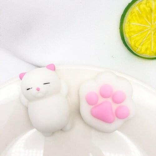 2pcs/set Squishies Soft Cute Cat Paw Antistress Decompression Sticky Eliminate Pets Fun Anti-Stress Squeeze Toys