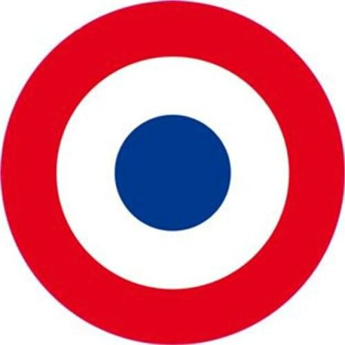 Car Stickers Decor Motorcycle Decals Army of L'air Cockade Three-colored Decorative Accessories Creative PVC,13cm*13cm