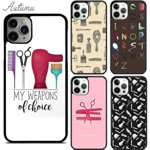 Hairdresser Comb Hair Salon Phone Case for iPhone 11 12 Pro Max mini X XR XS SE 2020 5 6S 7 8 Plus Samsung S8 S9 S10 Cover shell