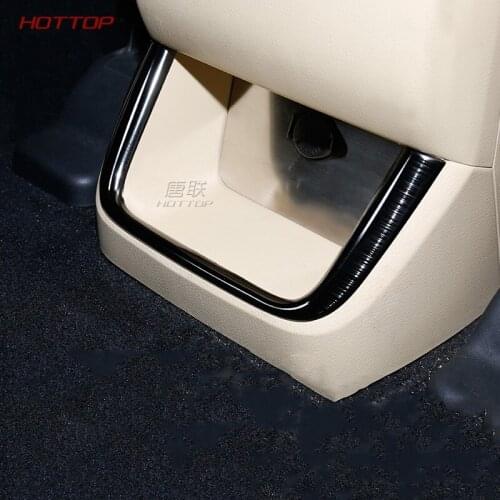 Chrome Rear Armrest Air Vent Cover Trim Outlet Molding Garnish Frame for Toyota Highlander 2015 2016 2017 2018 car styling