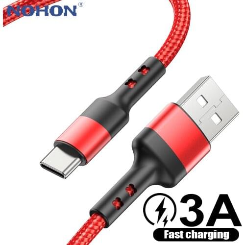 Type C USB Cable For Samsung Xiaomi Redmi Oneplus Realme USBC Android Fast Charge Mobile Phone Cord Long 1m 2m Charger Data Wire
