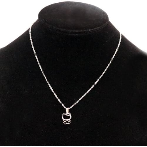 1 cat pendant necklace hollow necklace ，lucky gift necklace for kids and girls，good luck