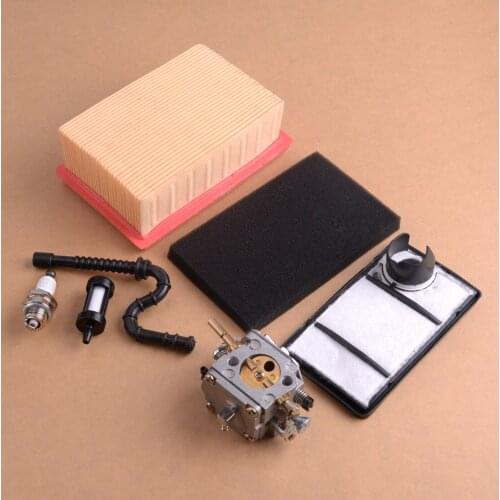 LETAOSK Carburetor Air Fuel Filter & Pre-filter & Fuel Line & Spark Plug Fit for Stihl TS400 Cut off Saw 42231200652
