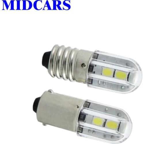 MIDCARS Ba9s E10 Led Bulb 6V T4w 1w Indicator Light 6.3V 12V 24V 48V 60V 120V 220V 2835 4SMD Wholesale