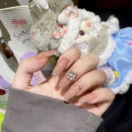 24pcs French Fake Nails Full cover Fake Nails Glue DIY Manicure Nail Art Tools