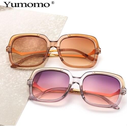 Classic Square Oversized Sunglasses Women Retro Gradient Shades Sun Glasses Fashion Vintage Eyewear Ladies Shades UV400 Oculos