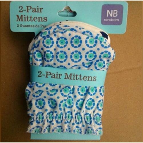 Wholesale Anti Scratching Newborn Gloves Protection Face Baby Boys Girls Mittens 100% Cotton Infants Guantes ZS005