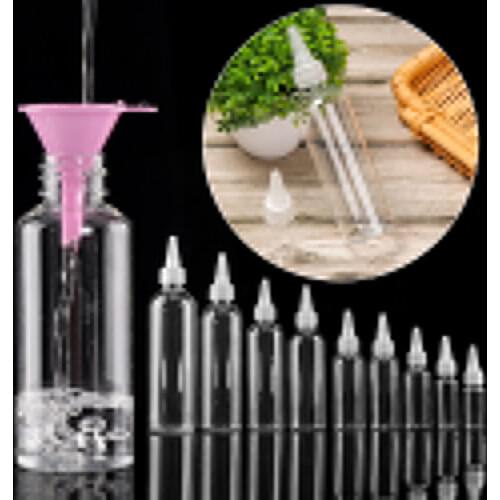 5pcs 10-250ml Travel Clear Empty Dropper Bottle with Childproof Cap Plastic Nozzle Dropper Caps Liquid Refillable Squeeze Bottl