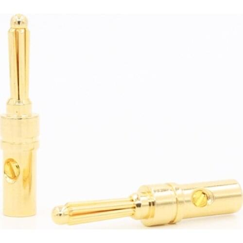 Gold plated banana plug speaker connector audio cable banana plug