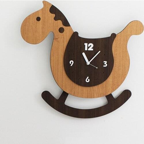 Direct Manufacturers Mandelda Watch Clock Swing Cute Cartoon Mute Children Bedroom Wall Hanging Clock Christmas Gift Home Decor