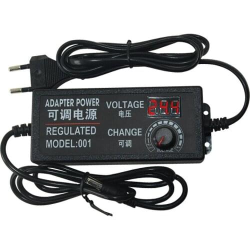 Adjustable AC to DC 9V-24V Universal Adapter With Display Screen Voltage Regulated Power Supply Adatpor 24V