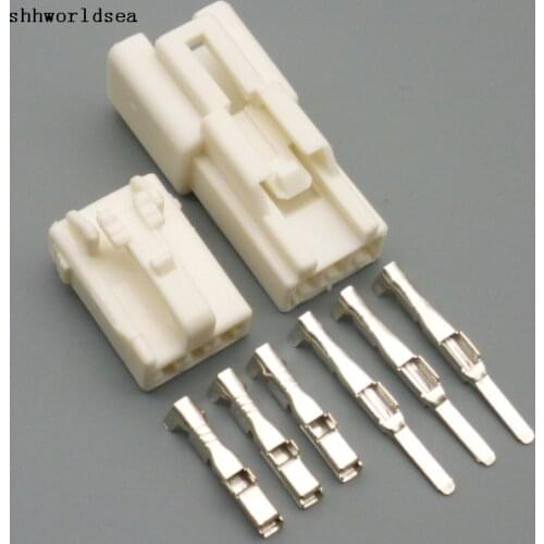 Shhworldsea 2.2mm 3 pin white male female electric Reading lamp plug auto connector 6520-0577 MG641035