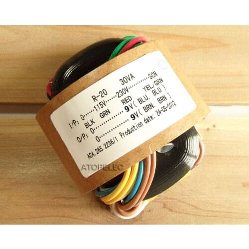 115V 230V 30W R-Core Transformer 9V+9V for Audio Amplifier Preamps AMP DAC R Core