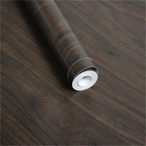 Wood Grain Wall Stickers Room Decoration Waterproof Moisture Proof Kitchen Desk Door Decorative Film PVC Self-adhesive Wallpaper