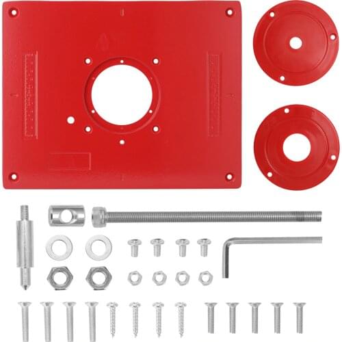 Multifunctional Aluminum Alloy Router Table Insert Plate Trimmer Engraving Machine Tool Woodworking Benches Woodworking Tools